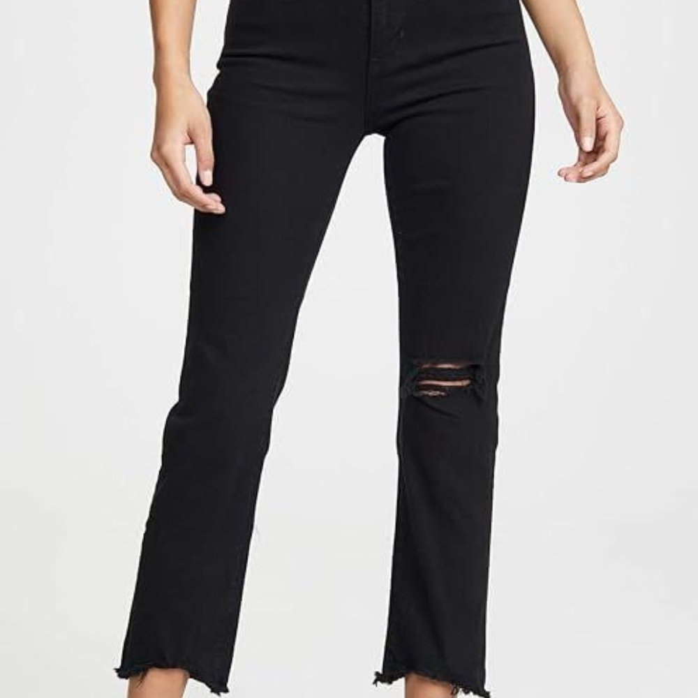 Levi’s Premium Women’s 724 High Rise Straight Crop Black Denim Jeans Siz… - Picture 3 of 14